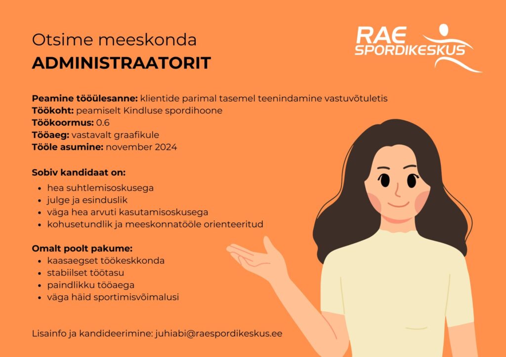 kindluse administraator a4 1 Rae spordikeskus